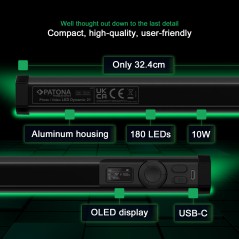 PATONA Premium Tuba LED RGB Dynamic 21 foto/wideo 10W