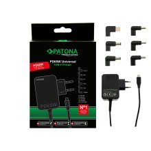 PATONA Premium Ładowarka Uniwersalna PD65W 5V/3A 9V/3A 12V/3A 15V/3A 20V/3.25A USB-C do Asus Lenovo Dell itp.