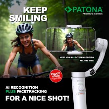 PATONA Premium 3-osiowy gimbal do smartfona z mini lampką i statywem w zestawie PATONA Premium 3-osiowy gimbal do smartfona z mini lampką i statywem w zestawie