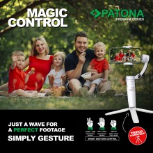 PATONA Premium 3-osiowy gimbal do smartfona z mini lampką i statywem w zestawie PATONA Premium 3-osiowy gimbal do smartfona z mini lampką i statywem w zestawie