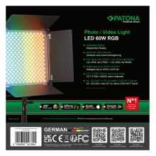 PATONA Premium Profesjonalna Lampa LED RGB 60W do Foto/Wideo