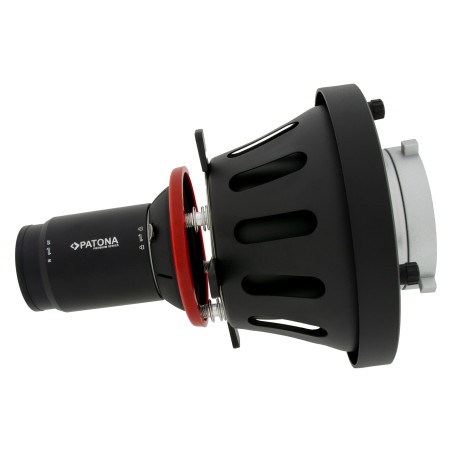 PATONA Premium Profesjonalna Strumienica Optyczna LED PT85 z mocowaniem Bowens / obiektyw Canon EF + filtry i nakładki
