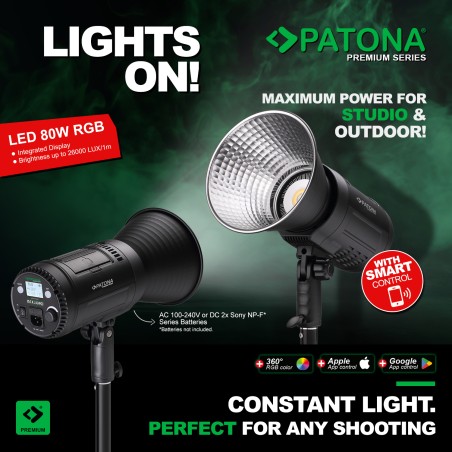 PATONA Premium Profesjonalna Lampa LED 80W RGB do foto i wideo