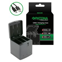 PATONA Premium potrójna ładowarka do GoPro Hero 13 z kablem USB-C PATONA Premium potrójna ładowarka do GoPro Hero 13 z kablem USB-C