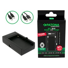 PATONA Premium Multifunkcyjna Ładowarka i adapter do Sony NP-F PD30W USB-C DC5521/DC5525 DC8V/12V z gwintem 1/4"