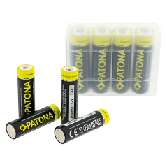 PATONA 4x akumulatorki paluszki AA LR6 2450mAh w pudełku do przechowywania/transportu