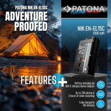 PATONA Platinum Akumulator EN-EL15C do aparatów Nikon Z5 Z6 Z6II Z6III Z7 Z8 ZF z USB-C