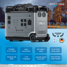 PATONA Platinum Powerstation Autarc 5000 Pro / 5120Wh PD100W USB-C USB-A QC AC DC / LiFePO4 PATONA Platinum Powerstation Autarc 5000 Pro / 5120Wh PD100W USB-C USB-A QC AC DC / LiFePO4