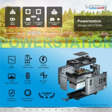 PATONA Platinum Powerstation Autarc 5000 Pro / 5120Wh PD100W USB-C USB-A QC AC DC / LiFePO4 PATONA Platinum Powerstation Autarc 5000 Pro / 5120Wh PD100W USB-C USB-A QC AC DC / LiFePO4