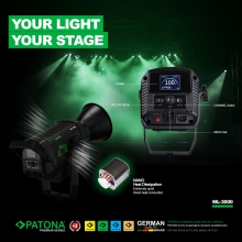 PATONA Premium Profesjonalna lampa foto-wideo LED 300W COB ML-3000 z mocowaniem Bowens + torba transportowa