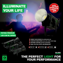 PATONA Premium Profesjonalna lampa foto-wideo LED 600W COB ML-6000 z mocowaniem Bowens + torba transportowa