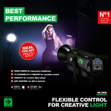 PATONA Premium Profesjonalna lampa foto-wideo LED 600W COB ML-6000 z mocowaniem Bowens + torba transportowa