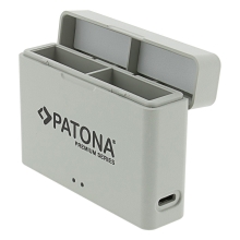 PATONA Premium Dual Etui ładujące do DJI Osmo Action 3, 4 i 5 (z kablem USB-C)