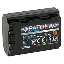 PATONA Platinum Akumulator Sony NP-FZ100 A7 III A7M3 Alpha 7 III A7 R III A7RM3 Alpha 7 R III A9 Alpha 9 z wejściem USB-C