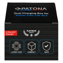 PATONA Platinum Dual-Charger - Etui ładujące do kamer sportowych PATONA Action Cam Life SL5