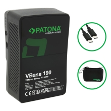 PATONA Premium Akumulator V-Mount VBase 190 PD100 190Wh USB-C USB-A D-Tap PATONA Premium Akumulator V-Mount VBase 190 PD100 190Wh USB-C USB-A D-Tap