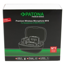PATONA Premium M16 – Zestaw Mikrofonów Bezprzewodowych z dwoma nadajnikami i jednym odbiornikiem PATONA Premium M16 – Zestaw Mikrofonów Bezprzewodowych z dwoma nadajnikami i jednym odbiornikiem