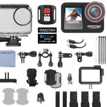 PATONA Platinum BIG SET Kamera sportowa Action Cam Life SL5 6K 90fps + Akcesoria + 2 Akumulatory + Ładowarka + Karta 64GB