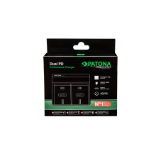 PATONA Premium Ładowarka Dual PD Performance do Panasonic VW-VBK180 z wejściem/wyjściem USB-C