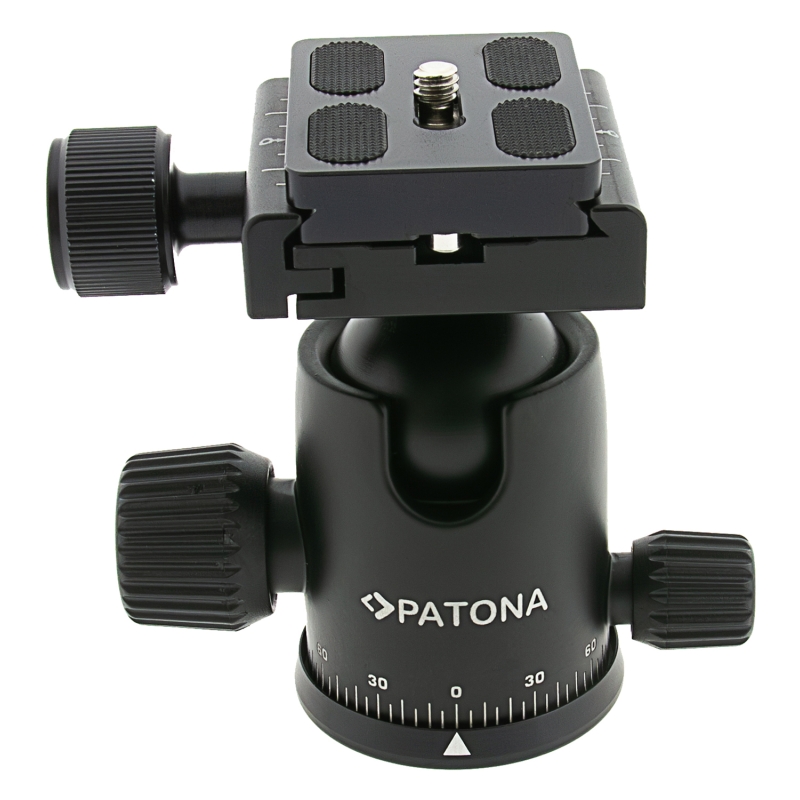 PATONA Premium PBH36 – Aluminiowa głowica kulowa 36 mm z funkcją panoramiczną i regulacją tarcia