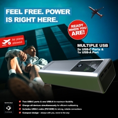 PATONA Platinum Powerbank Luxury One PD100 | 20000mAh | PD 100W | USB-C + USB-A