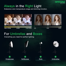 Lampa LED PATONA Premium ML-1200 COB z mocowaniem Bowens | 120W | Bi-Color 3200K–5600K | z pilotem i torbą