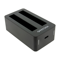 PATONA Podwójna ładowarka do Insta360 X5 (CINSBAHA) z kablem USB-C