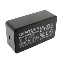 PATONA Podwójna ładowarka do Insta360 X5 (CINSBAHA) z kablem USB-C