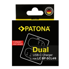 PATONA Podwójna ładowarka do Leica Q3 / Q4 (BP-SCL4, BP-SCL6) z kablem USB-C