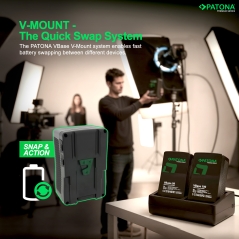 PATONA Premium Akumulator V-Mount VBase 190 PD100 190Wh USB-C USB-A D-Tap