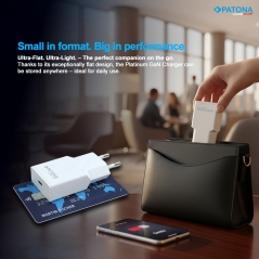 PATONA Platinum Ładowarka płaska GaN PD20W 1x USB-C (biała)
