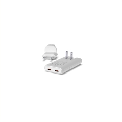 PATONA Platinum Ładowarka płaska GaN PD65W 2x USB-C PD3.0 QC3.0 (biała)