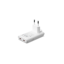 PATONA Platinum Ładowarka płaska GaN PD65W 2x USB-C PD3.0 QC3.0 (biała)