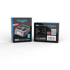 PATONA Platinum Szybka Ładowarka 4-kanałowa USB-C PD/QC do Canon LP-E6 LP-E6N LP-E6NJ LP-E6P (45W)