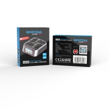 PATONA Platinum Szybka Ładowarka 4-kanałowa USB-C PD/QC do Fuji NP-W235 (45W)