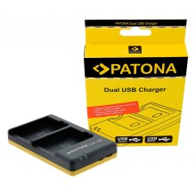 Podwójna szybka ładowarka PATONA f. Canon LP-E8 LPE8 w tym. Kabel USB typu C