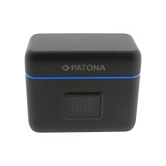PATONA Etui ładujące Dual Slot USB-C do Insta360 X5 – ładowanie 2 akumulatorów + schowek na 2× karty microSD