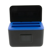 PATONA Etui ładujące Dual Slot USB-C do Insta360 X5 IS360X5B – ładowanie 2 akumulatorów + schowek na 2× karty microSD