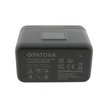 PATONA Etui ładujące Dual Slot USB-C do Insta360 X5 IS360X5B – ładowanie 2 akumulatorów + schowek na 2× karty microSD