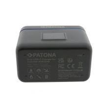 PATONA Etui ładujące Dual Slot USB-C do Insta360 X4 IS360X4B – ładowanie 2 akumulatorów + schowek na 2× karty microSD