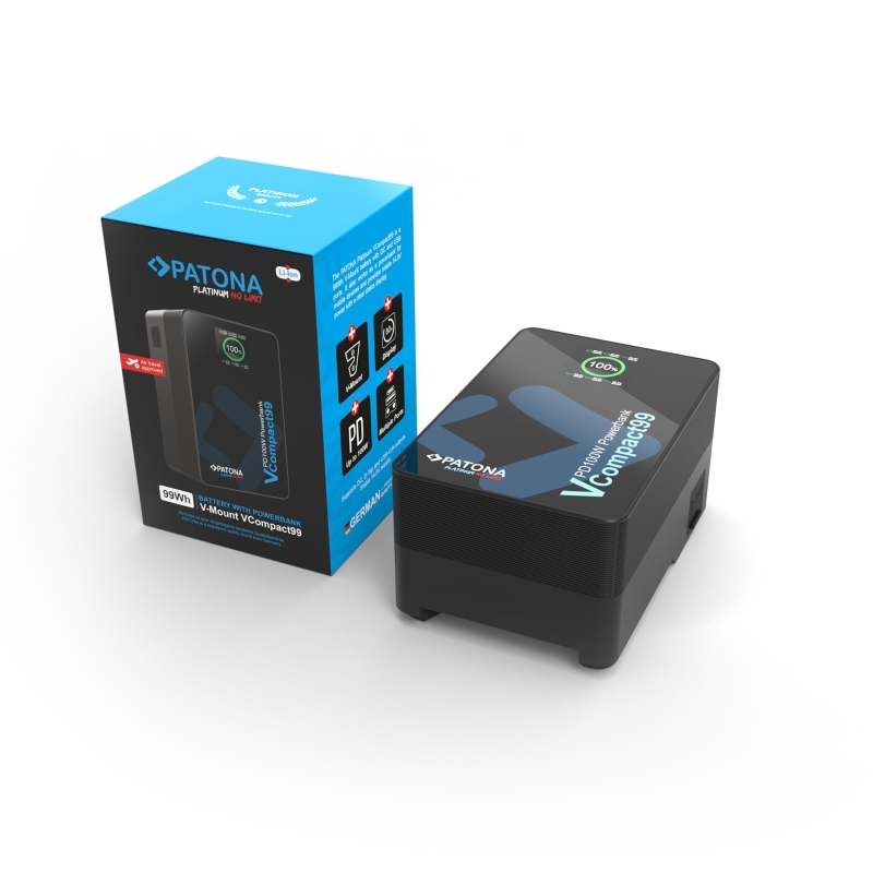PATONA Platinum Akumulator V-Mount VCompact99 99Wh 14.8V PD100W PATONA Platinum Akumulator V-Mount VCompact99 99Wh 14.8V PD100W