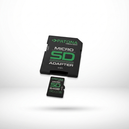Karta pamięci PATONA Premium Micro SD 64 GB Class 10 U1 z adapterem SD
