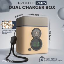 PATONA PROTECT Retro Dual Zestaw Ładowarka z 2 akumulatorami Canon LP-E6P / LP-E6NH / LP-E6N / LP-E6