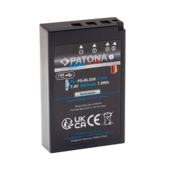 PATONA Platinum Akumulator Olympus BLS-5 / BLS-50 z wejściem USB-C