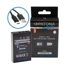 PATONA Platinum Akumulator Olympus BLS-5 / BLS-50 z wejściem USB-C