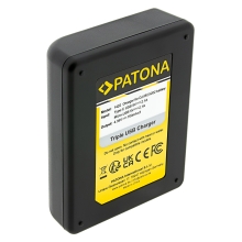 PATONA Potrójna Ładowarka do DJI Osmo Action 3 / 4 / 5 / 6 BCX202