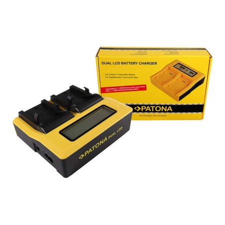 Ładowarka USB PATONA z podwójnym wyświetlaczem LCD do aparatu Nikon ENEL1 EN-EL1