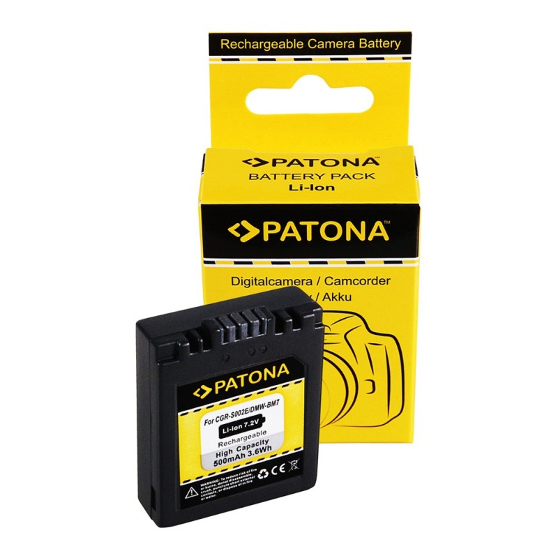 PATONA bateria do PANASONIC DMW-BM7 FZ20 FZ10 FZ4 FZ5 CGA-S002E