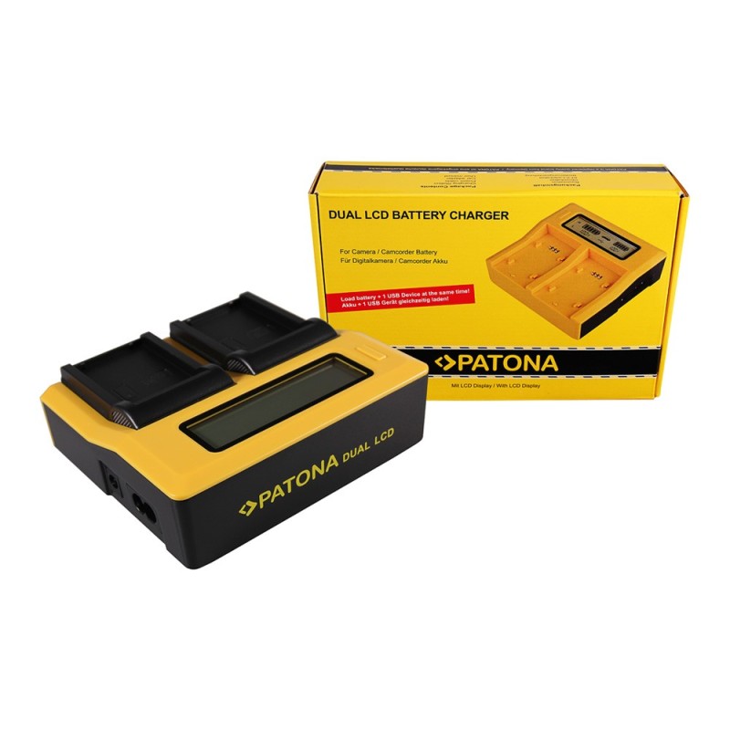 Ładowarka USB PATONA z podwójnym wyświetlaczem LCD do Samsunga BP1310 BP-1310 Ładowarka USB PATONA z podwójnym wyświetlaczem LCD do Samsunga BP1310 BP-1310