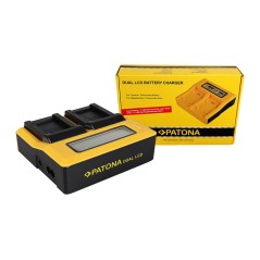 PATONA Podwójna ładowarka USB LCD do Panasonic BPDC9 BPDC9E BP-DC9E DC9 DC-9 BMB9